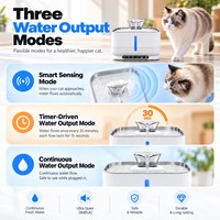 Fontaine à eau automatique rechargeable pour animaux de compagnie en acier inoxydable ABS304, conception sans fil avec séparation eau-électricité, pour chiens et chats, 1200 ml