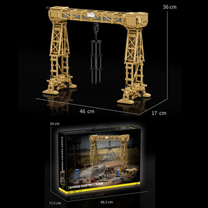Miniatures de grues portiques allemandes de la Seconde Guerre mondiale, véhicules d'entretien de chars, accessoires d'atelier, 9 figurines, ensemble de blocs de construction pour adultes - Product Image 2