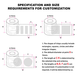 Lập trình RFID NFC chip lnlay RFID tag/nhãn/Sticker/Khô/ướt Inlay cho kiểm soát truy cập/thanh toán/kho bãi/hậu cần - Product Image 5