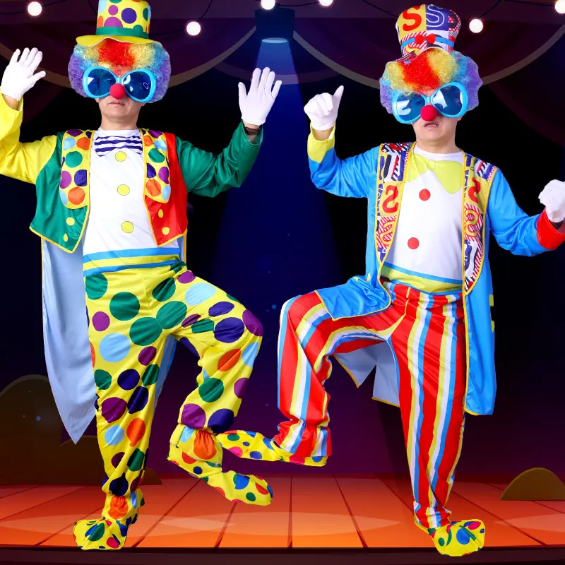 Costume da Clown di Halloween da uomo più venduto e Set di pantaloncini per festa di carnevale