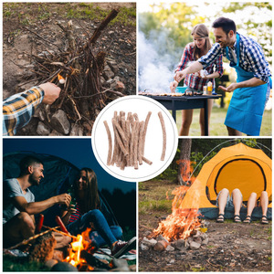 Allume-feu en corde de chanvre 6x100 mm, ciré, pour camping en plein air, allume-feu de cuisine, léger, portable, facile à utiliser - Product Image 5