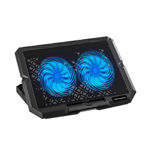 <span class=keywords><strong>Refroidisseur</strong></span> d'ordinateur <span class=keywords><strong>portable</strong></span> pliable à double ventilateur réglable en hauteur avec ports USB, support de refroidissement de 15 <span class=keywords><strong>pouces</strong></span> - Product Image 1