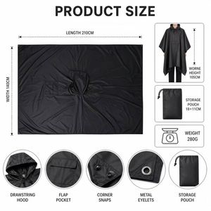 Poncho imperméable réutilisable en polyester, personnalisable avec logo, pour moto, cyclisme et trajets quotidiens en extérieur – Vente chaude - Product Image 2