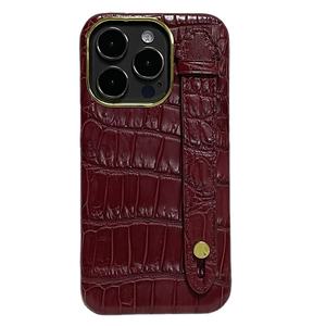 Funda <span class=keywords><strong>de</strong></span> Piel <span class=keywords><strong>de</strong></span> Cocodrilo Auténtica <span class=keywords><strong>de</strong></span> Lujo Exótico para <span class=keywords><strong>iPhone</strong></span> 16 15 14 <span class=keywords><strong>Pro</strong></span> con Correa para el Dedo, Fundas <span class=keywords><strong>de</strong></span> Teléfono 100% <span class=keywords><strong>de</strong></span> Piel para <span class=keywords><strong>iPhone</strong></span> - Product Image 1