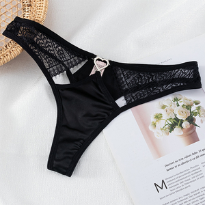 Sous-vêtements sexy en satin et dentelle avec amour aux meilleurs prix pour femmes string <span class=keywords><strong>culotte</strong></span> confortable de haute qualité pour femmes - Product Image 3