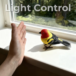 Giocattolo Realistico di Uccello Cinguettante con Attivazione a Luce e Voce, Suoni Autonomi di Uccelli, Giocattolo Ispirato alla Natura per Bambini e Decorazione per la Camera - Product Image 2