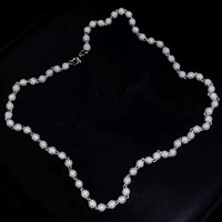 Collier chaîne tennis Hip Hop en gros, 5 mm, diamant, argent sterling 925, chaîne à billes glacée pour hommes