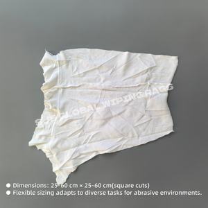 Trapos de Limpieza Blancos de Algodón Reciclado, Trapos de Felpa Blancos para Limpieza - Product Image 3