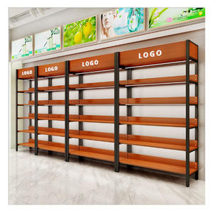 Espositore in Legno con Illuminazione LED per Negozi di Alimentari, Scaffali con Armadietti per <span class=keywords><strong>Snack</strong></span> e Prodotti Secchi - Product Image 2