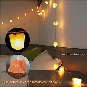 Lampada di sale dell'himalaya lampada di cristallo di sale di roccia guarigione naturale 100% genuino ringraziamento natale lampada da parete sale dell'himalaya - Product Image 2