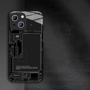 Coque de téléphone en <span class=keywords><strong>verre</strong></span> <span class=keywords><strong>trempé</strong></span> à <span class=keywords><strong>motif</strong></span> de circuit imprimé pour iPhone 15 14 13 12 11 XS Max - Product Image 5