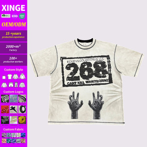 Summer High Quality Streetwear Ringer T-Shirt-<b>Men's</b> Digital Printed <b>Animal</b> Print Breathable 100% Cotton Eco-Friendly - Product Image 1