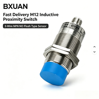 Capteur de proximité inductif M30, distance de détection 15 mm, sortie NPN NC, blindé, DC 10-30V, connecteur M12, IP67