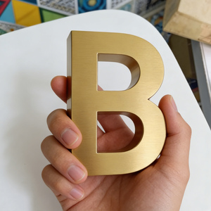 Pas de quantité minimale de commande personnalisé 3D signe solide personnalisé brossé Boutique publicité lettre signe pour affaires Non lumineux signe réception décorations - Product Image 1