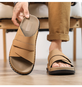 Men's for 2026 Summer New Style French-style Elegant Trendy All-match Casual Breathable Open-toe Non-slip <b>Slide</b> Sandals - Product Image 6