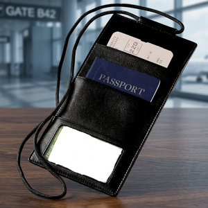 ADORA - Porta Tarjetas de Identificación de Piel Sintética PU, Duradero, Personalizable, con Protección RFID, Cierre Abierto, Unisex, para Viajes, Porta Tarjetas de Cuello, Monedero - Product Image 2
