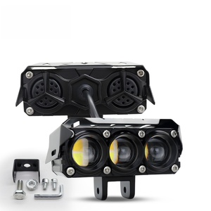 ไฟสปอร์ตไลท์หน้ารถมอเตอร์ไซค์ 3 เลนส์ LED สีขาว/เหลือง สองสี IP68 ไฟขับขี่สำหรับรถมอเตอร์ไซค์ - Product Image 2