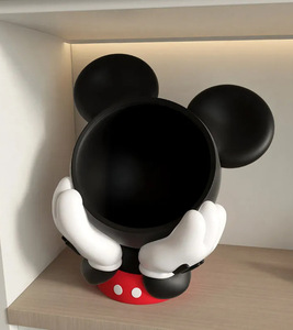 Nouvelle Décoration Créative Tête de Mickey Peinte à la Main en Résine Synthétique Style Dessin Animé Mignon - Décoration de Rangement pour Entrée et Couloir pour Clés et Voiture - Product Image 5