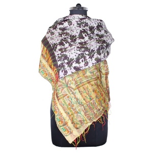 Kantha Work <b>Silk</b> Handmade <b>Vintage</b> Style <b>Scarf</b> Trendy Design for Girls SC1201 <b>Scarf</b> <b>Vintage</b> Kantha Hand Stitched Cotton Allover - Product Image 2