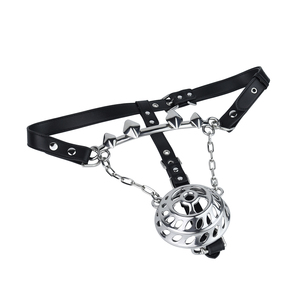 กรงเหล็กทรงกลมแบบ T-Type BDSM ทำจากสเตนเลสสตีลเข็มขัดพรหมจรรย์สำหรับ Sissy Fetish Play - Product Image 5