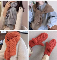 Kit de Tricot DIY en Fil Chenille Écologique Coton de Lait pour Débutants, Teint et Motif, Fil Volumineux 8 Brins pour Écharpes, Bonnets et Couvertures