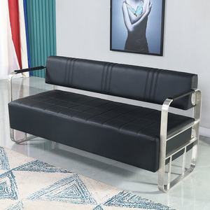 Ensemble de canapés de réception pour bureau Zxm, mobilier commercial, salle d'attente, chaises d'attente noires avec chaises de salle d'attente - Product Image 1