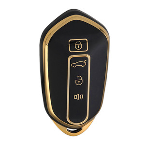 ฝาครอบกุญแจรถยนต์ขายตรงจากโรงงาน Huanyue เหมาะสำหรับ Geely 2023 Ruilan 7  ตกแต่งสีทองและสีเงิน ดีไซน์เรียบง่าย - Product Image 2