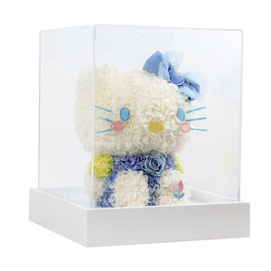 Rosas preservadas hechas a mano Hello <span class=keywords><strong>Kitty</strong></span> en caja de acrílico caja de regalo para regalos de Navidad regalos de San Valentín - Product Image 1