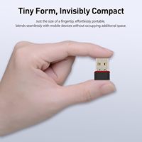 Adaptador de Red USB de 150 Mbps, Transmisor y Receptor Wifi con Controlador Gratuito para PC, Tarjeta de Red Wifi Inalámbrica Externa USB