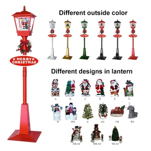 Farola Navideña con Nieve, Luces LED, Música, Santa Claus, Muñeco <span class=keywords><strong>de</strong></span> Nieve, Decoración Navideña - Product Image 5