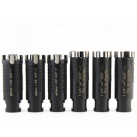 Foret à noyau sec brasé JDK 3/8'' avec finition argentée, longueur 104 mm, garantie 3 ans pour le perçage du granit