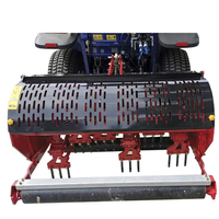 Denaiyou DK120 Aérateur de pelouse à rouleau métallique de type tirant, outil à cartouche pour l'aération et l'entretien des pelouses, facile à utiliser