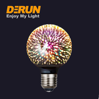 Effet de feux d'artifice LED 3D, 4W A60 G95 ST64, éclairage LED en forme d'étoile, de cœur, de globe, décoration pour les fêtes, ampoule LED, DEC-3D