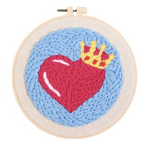 Kit di punzoni ad ago Set di ricami fai-da-te <span class=keywords><strong>a</strong></span> <span class=keywords><strong>punto</strong></span> <span class=keywords><strong>croce</strong></span> cuore personalizzato con motivo <span class=keywords><strong>a</strong></span> corona dal produttore - Product Image 1