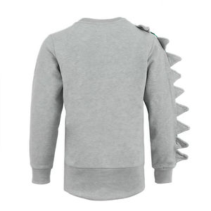 <span class=keywords><strong>Sudadera</strong></span> Casual Personalizada de Buena Calidad para Niños, con Estampado 3D de Dinosaurio, Cuello Redondo <span class=keywords><strong>Gris</strong></span> - Product Image 2