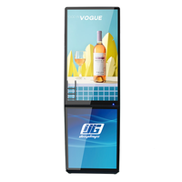 Hoch tragbarer L-förmiger Rahmen Freistehender 32-Zoll-Werbe-TV-Player