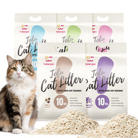 Litière pour chat en tofu, parfumée sur mesure (lavande, poudre pour bébé, café, citron, rose), à forte absorption, jetable dans les toilettes, faible poussière, contrôle des odeurs