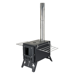 Fornello da Campeggio Pieghevole <span class=keywords><strong>a</strong></span> <span class=keywords><strong>Legna</strong></span>, Griglia BBQ in Acciaio al Carbonio Resistente, Fornello Integrato Pieghevole per Giardino e Picnic - Product Image 5
