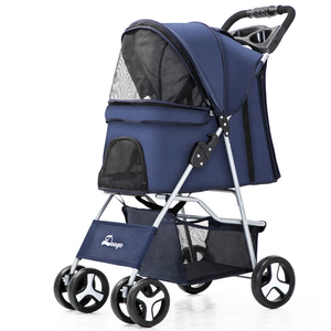 <span class=keywords><strong>Chariot</strong></span> de spectacle pliable de luxe 4 roues, renforcé, universel, <span class=keywords><strong>pour</strong></span> animaux de compagnie, poussette détachable, <span class=keywords><strong>pour</strong></span> voyage <span class=keywords><strong>chien</strong></span>, vente en gros, - Product Image 1