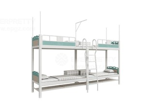 Lit superposé moderne en métal avec moustiquaire, tiroir et échelle pour dortoirs scolaires, auberges, étudiants, <span class=keywords><strong>travailleurs</strong></span>, hôtels et appartements - Product Image 3