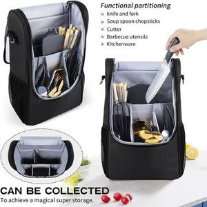 BSCI Factory Camp Kitchen Cooking Utensil Set Travel Organizer Outdoor Tableware Storage Bag for Knife Sets Includes Knife Bag - Product Image 4