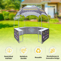 Tente rétractable de gazebo d'auvent de chapiteau de dôme personnalisé résistant au vent tente ronde de 10ft tente de gazebo tente de festival de nourriture