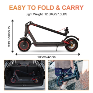Patinete Eléctrico de Dos Ruedas HEZZO G20, 36V 650W, Aluminio, 10.4AH, Largo Alcance, Digital, Ruedas de 10 Pulgadas, Plegable, 150kg, STOCK UE/EE. UU., G20 Largo Alcance - Product Image 2