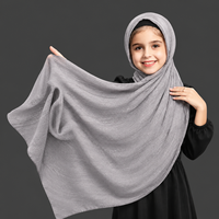 Foulards pour enfants B8 en tissu jacquard fluide et léger en polyester et mousseline avec fil argenté pour accessoires pour enfants OEM