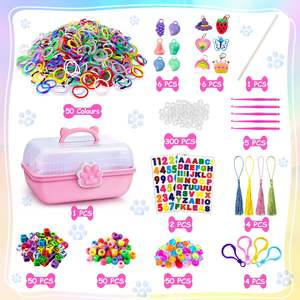 مجموعة صنع الأربطة المطاطية الملونة مع حاوية ثلاثية الطبقات، مجموعة إعادة تعبئة الأربطة المطاطية للأولاد والبنات، هدية للحياكة - Product Image 3