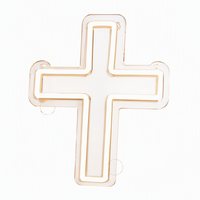 Letrero LED USB con Forma de Cruz, Decoración de Pared, Luz Colgante, Lámpara Decorativa para Hogar, Bar, Boda, Fiesta, Logotipo Personalizado
