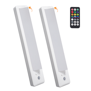 Barre lumineuse intelligente à détecteur de mouvement pour armoire, 12 pouces, 1000 mAh, rechargeable, LED RGB, lampe de placard à intensité variable, éclairage de comptoir - Product Image 1