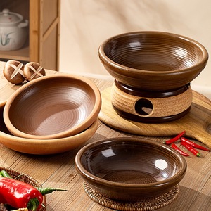 Mini-casserole <span class=keywords><strong>en</strong></span> céramique pour la maison, casserole sèche, casserole <span class=keywords><strong>en</strong></span> <span class=keywords><strong>terre</strong></span> <span class=keywords><strong>cuite</strong></span>, plat chauffant, spécialité de restaurant, vaisselle - Product Image 5