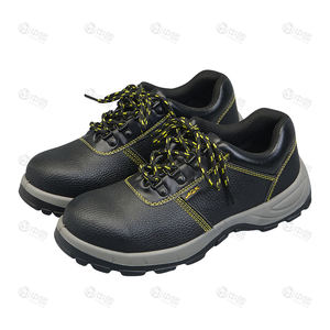 Мужская Удобная рабочая обувь из воловьей кожи со стальной головкой, износостойкая резиновая подошва, четыре сезона, защита ног - Product Image 1