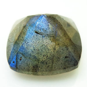 Piedra de corte facetado de labradorita azul 17x17mm Cojín de labradorita Tamaño calibrado facetado Piedra preciosa suelta Labradorita de calidad 3A - Product Image 3